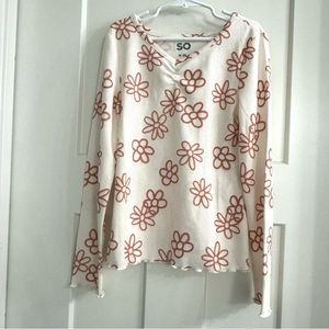 NWOT SO Girls Long Sleeve Cinch Top, M (8)